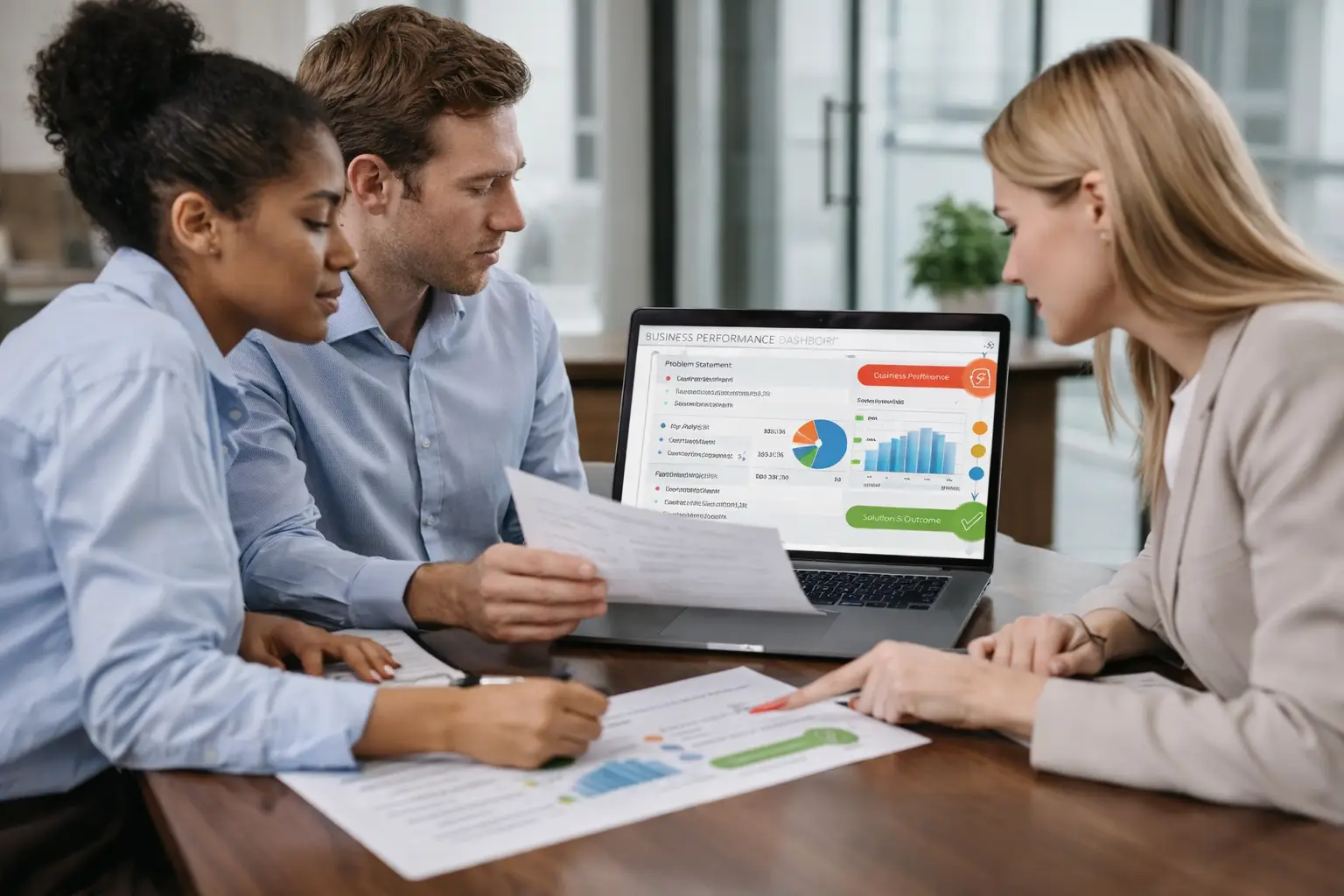 Business case study showcasing measurable results through data-driven content strategy